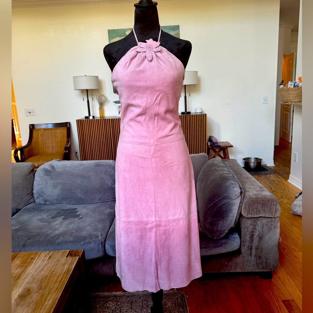 Suede light pink Dress